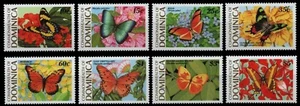 Dominica 1989 - Mi-Nr. 1213-1220 ** - MNH - Mariposas / Mariposas - Imagen 1 de 1