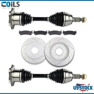 Eje delantero CV y pastillas de freno y rotores 2002-2006 para Chevrolet Avalanche 1500 5,3 L Foto 1 de 4