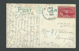 1913 Post Card Q1 Parcel Post Stamp On Jewett Ohio Rally Card - Photo 1 sur 2