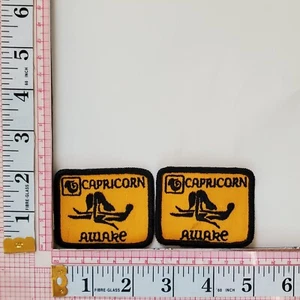 Capricorn Awake Erotic Sexual Astrological Zodiac Jacket Vest Patch Crests Lot 2 - Picture 1 of 1