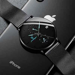 Fashion Mens Watches Luxury Quartz Watch Men Casual Slim Mesh Steel Wristwatches - Picture 1 of 10