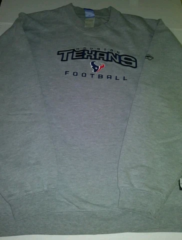 Gray Houston Texans Sweatshirt Sweater Adults Size XL Unisex Pull Over NFL Team Cover