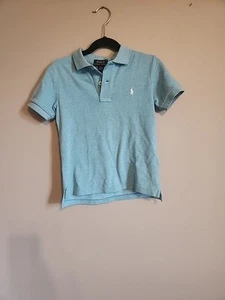 RALPH LAUREN BOYS Classic Solid Cotton Pique Knit Polo Shirt 4T 4 Yrs Sky Blue - Picture 1 of 3