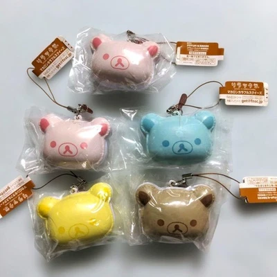 San-X Rilakkuma Macaron Set Giocattolo Colorato Squeeze 5 Pezzi - Immagine 1 di 4