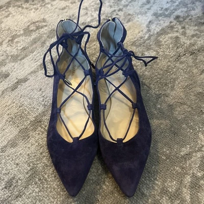 Ballets planos de gamuza púrpura Ivanka Trump Tropica para mujer talla 9 Foto 1 de 4