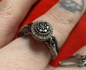 Anillo Kay Jeweler Pesadilla antes de Navidad Tesoros Disney Diamante Negro 7 - Imagen 1 de 22