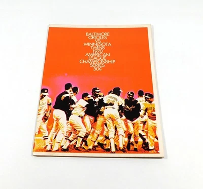 1970 Orioles vs Twins ALCS American League Championship Series Baseball Program - Image 1 of 2