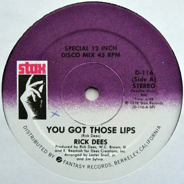 Rick Dees You Got Those Lips Vinyl Single 12inch NEAR MINT Stax - Bild 1 von 1