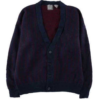 Vintage 90'S GAP Striped Wool Knit Cardigan Men's XL (Size XL) - Image 1 of 4