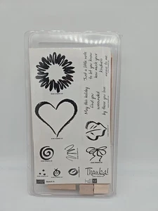 2001 Stampin' Up Sketch It Rubber Stamp Set Retired NEW - Picture 1 of 3