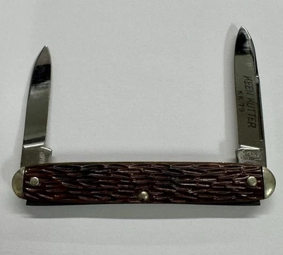 Vintage Keen Kutter KK 79 Pen Pocket Knife Jigged Bone Handle - Image 1 of 4