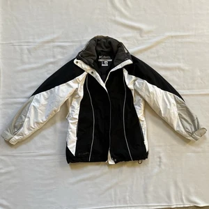 Columbia Women’s Interchange 3-in-1 Ski Jacket Style 7975 Black White S Coat Y2K - Picture 1 of 13