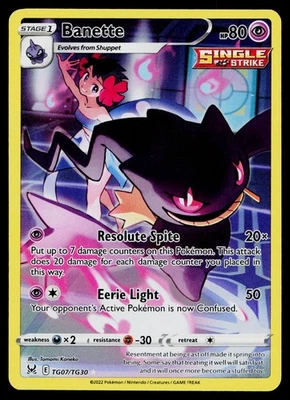 Banette TG07/TG30 SWSH11: Lost Origin Trainer Gallery Ultra Rare #2 - Image 1 of 2