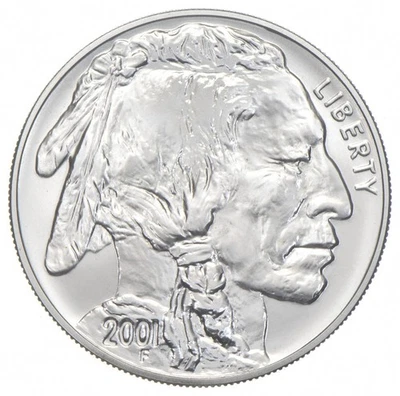 2001-D Unc Buffalo Commemorative Silver Dollar $1 *0360 - Image 1 of 3
