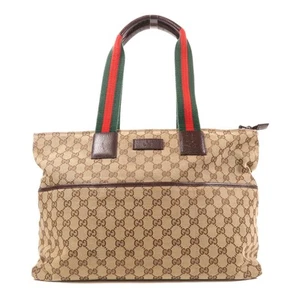 GUCCI GG SHW Shoulder Bag 155524 Canvas Brown - Picture 1 of 14