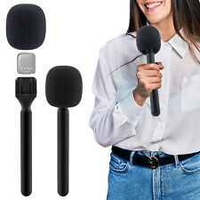 With Foam Wireless Handheld Adapter Interview Microphone Handle Fit For Relacart