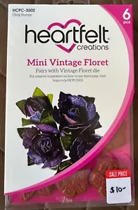 Heartfelt Creations Stamp: HCPC-3502 Mini Vintage Floret Cling Stamps Set - Picture 1 of 1