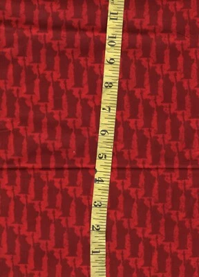 * 44" * VINTAGE * DAVID TEXTILES * STATUE OF LIBERTY * SHADES OF RED * 1 YARD * - Image 1 of 3