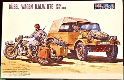 FUJIMI scala 1 :76  Kubel Wagen + BMW R75 Side Car -  Kit  N°76020 - Immagine 1 di 2