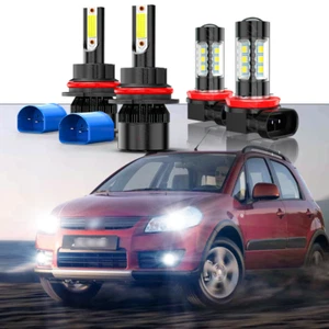 4X LED Headlight High/Low Beam Fog Light Bulbs Kit For Suzuki SX4 2007-2012 2013 - Picture 1 of 12