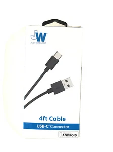 Just Wireless USB-C Connector 4Ft Cable Works With Android - Picture 1 of 4