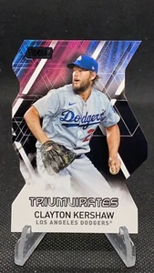 Topps Stadium Club Club Clayton Kershaw Triumvirates 2021 troquelado negro/99 T-16 - Imagen 1 de 1