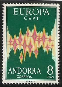 Andorra Española Edifil 72**Mnh 8 Pesetas multicolor Europa 1972 NL310 - Imagen 1 de 2
