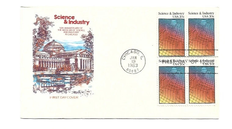 2031 Science & Industry, Farnam, HF, block of 4  FDC - Image 1 of 1