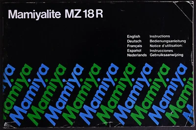 Original Mamiya Mamiyalite MZ 18R User Manual - Excellent - Image 1 of 3