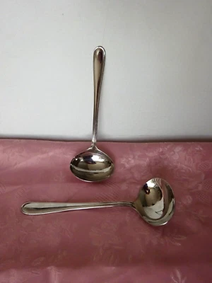 2 BSF Soßenkellen Löffel Edelstahl 18/10 Besteck Saucenkelle silber Suppenlöffel - Bild 1 von 4