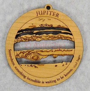 JUPITER-Space Astronomy Solar System Planet Science Timber Green wooden ornament - Picture 1 of 3