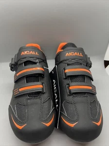 Aicall Cycling Shoes Women’s Size 8 Black Orange Style No: ACC0040 - Picture 1 of 14