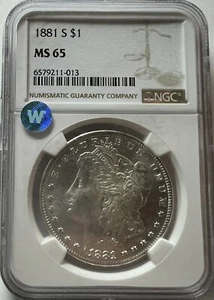 1881 s morgan silver dollar ms65 ngc Brilliant White Coin✨👀 Reverse Looks Proof - Picture 1 of 4