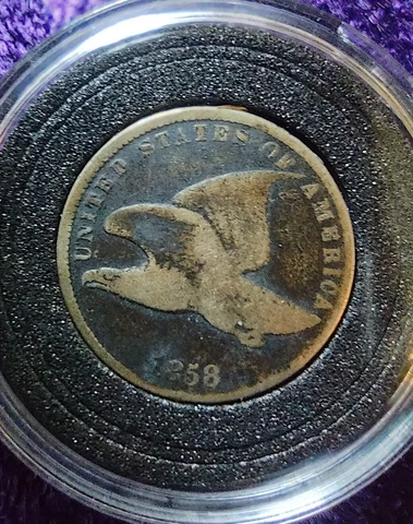 1858 Flying Eagle Small Cent Penny 1C F+ Ungraded US Coin! Cover