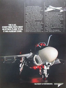 1981-82 PUB GRUMMAN AEROSPACE A-6 A-6E INTRUDER US NAVY MARINE CORPS ORIGINAL AD - Picture 1 of 1