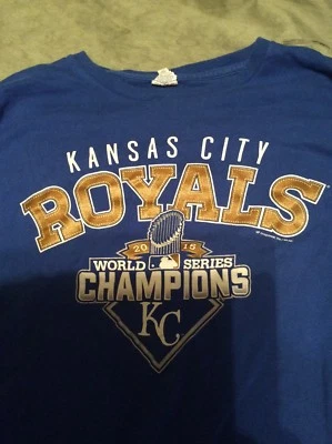 Kansas City Royals SGA 2015 WORLD CHAMPS " Camiseta Manga Larga L GRANDE Foto 1 de 2