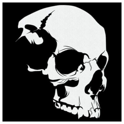 Skull #8 | Totenkopf Airbrush-Schablone | Ca.15 X 12 Cm • 7.90€