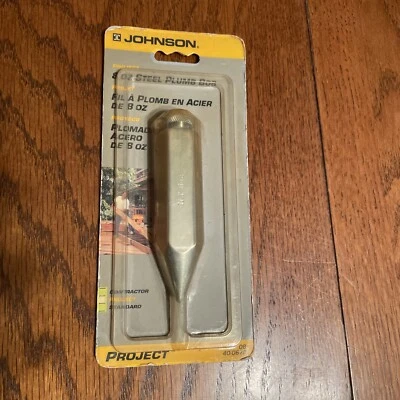 JOHNSON PROJECT 8oz STEEL PLUMB BOB 08 40-0672. NEW. - Image 1 of 4