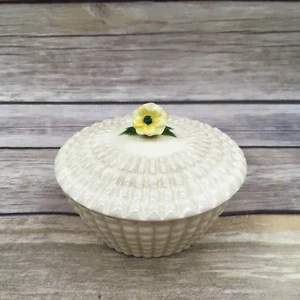 Vintage Japan Maruhon Ware Floral Keramik Waschtisch Schmuckschatulle - Bild 1 von 8