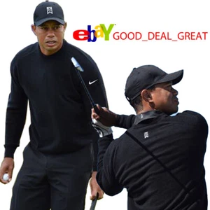 Tiger Woods TW Engineered Pullover Wool Sweater 620148-010 *Black* XL - Picture 1 of 2