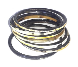 7 pulseras de cuerno boho naturales hechas a mano - Juego de brazaletes de joyería real para mujer - Imagen 1 de 3
