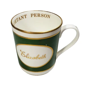 Taza Cerámica Eximious Elizabeth 10oz Verde Inglaterra Muy Importante Persona Regalo - Imagen 1 de 8