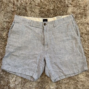 J. Crew Stanton Baird McNutt Leinen Shorts hellblau Freizeit Sommer Herren Größe 34 - Bild 1 von 17