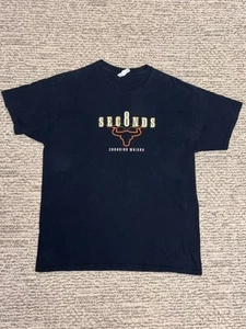 Black 8 Seconds Canadian Whisky T-Shirt Men's Large Seconds Gildan Heavy Cotton - Picture 1 of 9