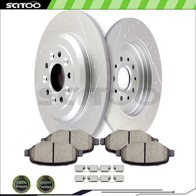 Rear Brake Rotors Ceramic Pads For Ford Edge Explorer Flex Taurus Lincoln MKT - Image 1 of 4