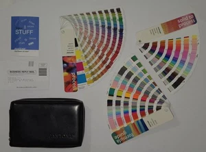 Vintage 1990s PANTONE Color Swatch Books & Case Formula Guide Solid to Process - Picture 1 of 4