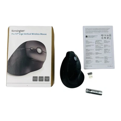 Kensington Pro Fit Ergo Vertical Wireless Mouse Right-Handed, Black - Image 1 of 4