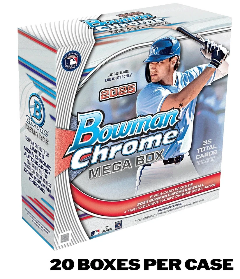 2025 Bowman Chrome Baseball Mega 20 Box Case