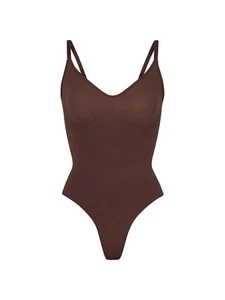 Skims E3228 Seamless Sculpt Thong Bodysuit Cocoa Size M - Picture 1 of 2