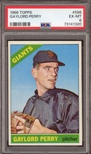 1966 Topps #598 Gaylord Perry - PSA EX-MT 6 - San Francisco Giants - VSCARDS